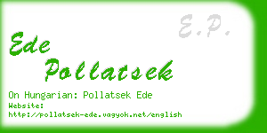 ede pollatsek business card